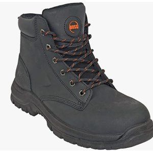 Hoss Men's 60141 Basin Black Wide Steel Toe Work Boot SZ 8 D new in Box